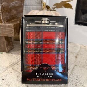 Red Tartan Hip Flask
